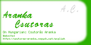 aranka csutoras business card